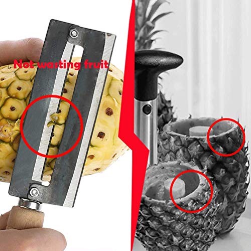 Super Zr Sugarcane Peeling Kinves Pineapple Peeling Knife Sugar Cane Peeler Knife Artifact Planing Knife -2 Knives-High Carbon Steel-Natural Non-Slip Wooden Handle #TOP6