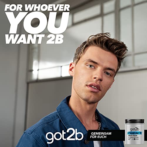 got2b Strand Matte Matt-Paste (100 ml), Styling Paste für matte Surfer Looks, zum Strubbeln, Texturieren oder Zähmen ohne Verkleben, leichter Halt