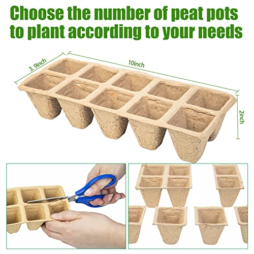 300 Pcs Peat Pots Seed Starter Pot, Peat Pot For Seedling Seed Starter Tray, Biodegradable Seedling Pots For Plants Plant Starter Pots #TOP1