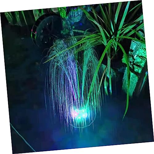 Unomor 1 Satz Solarbrunnen Solarteichpumpe Schwimmender Solarwasserbrunnen Außenpool LED-Kit Solarbetriebener Springbrunnen Solar-Schwimmerpumpe Luft Wasserpumpe Suite Niedergang – Bild 3