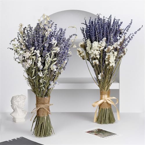 Ramo de lavanda seca y flores de aliento para decoración miniatura 3