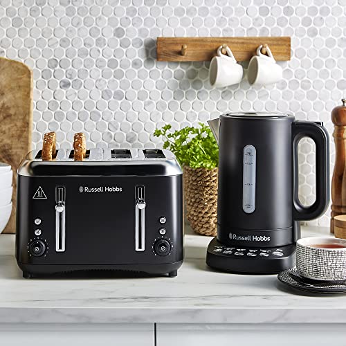 image for Russell Hobbs Addison 4 Slice Toaster, RHT514BLK, Dual Browning Contro