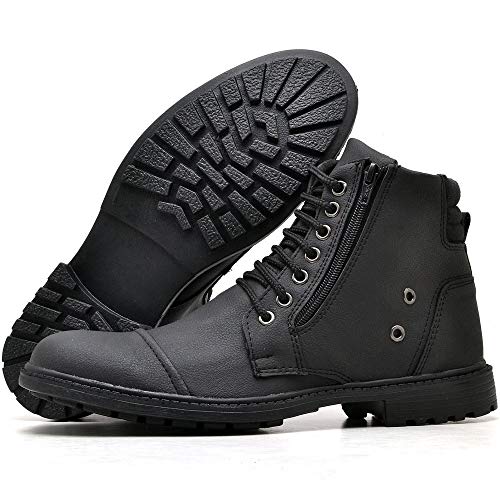 Bota Coturno Adventure Com Relógio e Carteira Masculino JUILLI R502DB Tamanho:39;cor:Preto;gênero:Ma