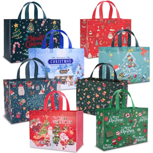 Christmas Gift Bags 8 pcs Reusable Non Wove $5 - image 1