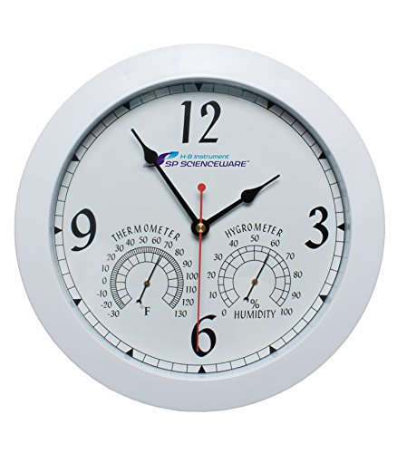 Thermomètre hygromètre horloge ronde H-B DURAC B61700-0600 mesure air intérieur 30/130F