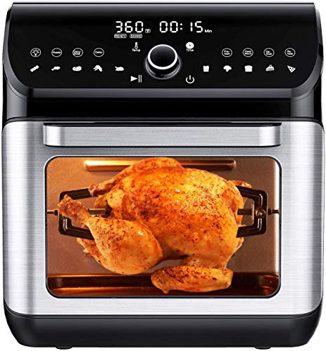 IKICH Air Fryer Oven, 12QT 1500W Electric Large Hot Air Fryer, 10+7 Presets