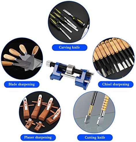 1 Pack Chisel Sharpener Guide, Carbon Steel Honing Guide Jig Clamping Fixed Chisel Adjustable Chisel Sharpener Jig for Wood Chisel Graver Plane Iron