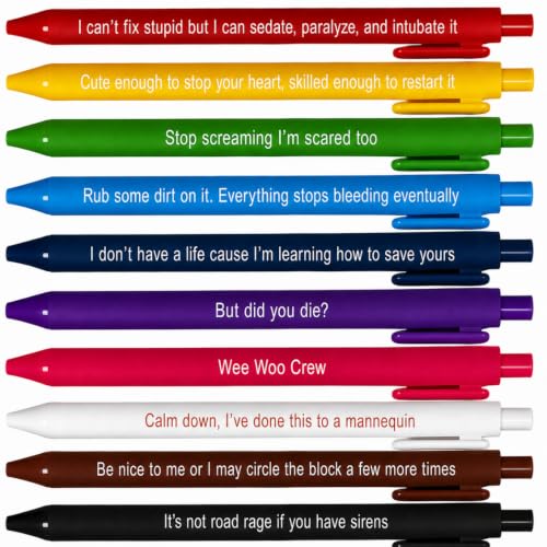 10PC EMS EMT Paramedic Appreciation Gift Writing Pens Set Fu