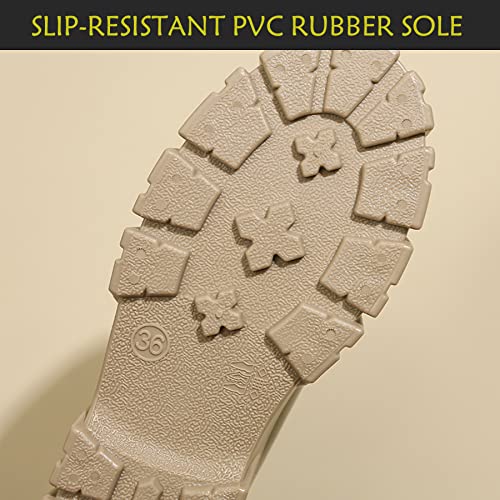 WOWSTICK Rain Boots for Women and Men, Waterproof Lightweight Comfortable Anti-slip Ankle Height Rubber Garden Booties4