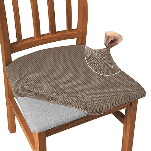 Granbest Jacquard Esszimmerstuhl Sitzbezüge, High Stretch Esszimmerstuhl Slipcovers Anti-Staub Sitzschutz für Esszimmer, Küche