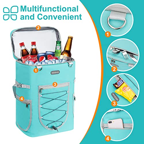 Vkkzaaw Cooler Backpack,36Cans Backpack Cooler Insulated Leak Proof Waterproof Soft Sided Cooler Bag,Beach Camping Cooler,Light Weight Travel Cooler Lunch Backpack For Hiking Shopping #TOP2