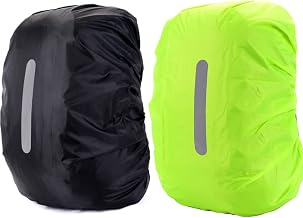 Waterproof Backpack Cover with Reflective Band 2 PCS Reflective Rain Protector, Rain Cover for Backpacks for Hiking, Camping, Tourism, Cycling