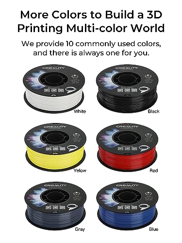 Image of Creality ABS Filament 1.75, 3D Printer Filament, Excellent Resistance, Odorless Non-Toxic, Stability, Tough, 1kg(2.2lbs) Printing Filament 1.75mm for 3D Printer (Gray)