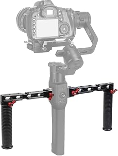 BGNing Gimbal Extension Plate, Dual Handle Grip Side Handgrip, Gimbal Monitor 1/4' Extension Handlebar Compatible with Ronin RS 2 RSC 2 Stabilizer