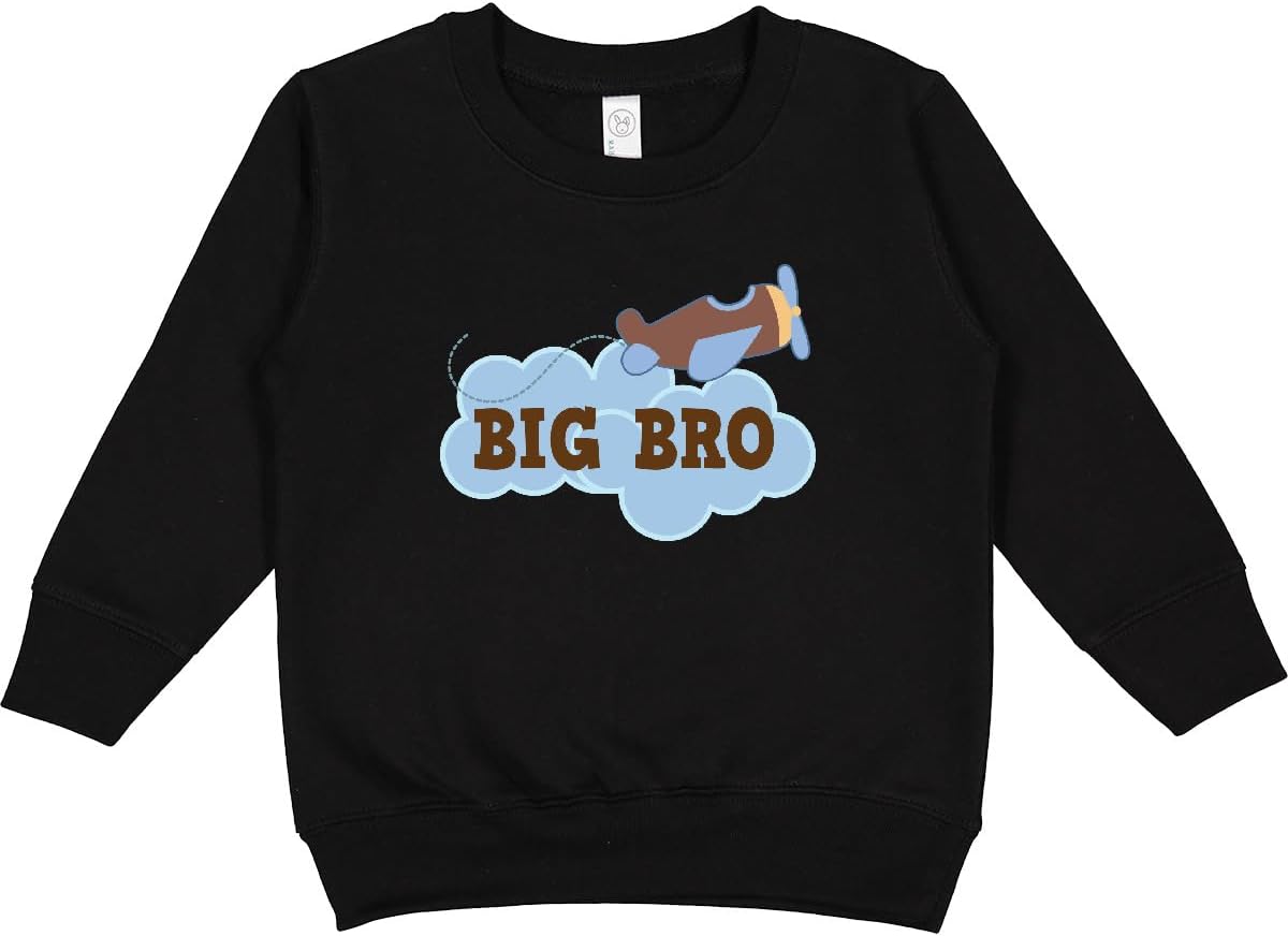 inktastic Big Bro Boys Airplane Brother Announcement Toddler Sweatshirt