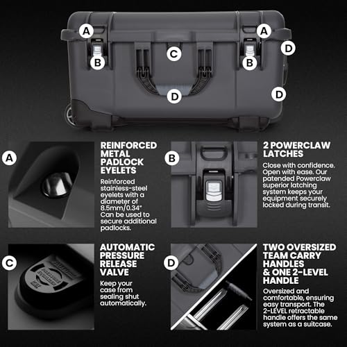 Image of NANUK 950 Pro Photo Kit - Waterproof Travel Camera Hard Case with Padded Dividers and Wheels, 22.8 inch x 18.3 inch x 11.7 inch, Dustproof and Impact-Resistant, Ideal for Heavy Loads - Graphite