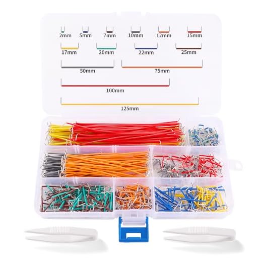VooGenzek 560 Pezzi U Shape Jumper Wires, Breadboard flessibile senza saldatura Cavi, Breadboard Jumper Wires Filo, con 2 Pezzi Pinzette, per Breadboard Prototipi Circuiti