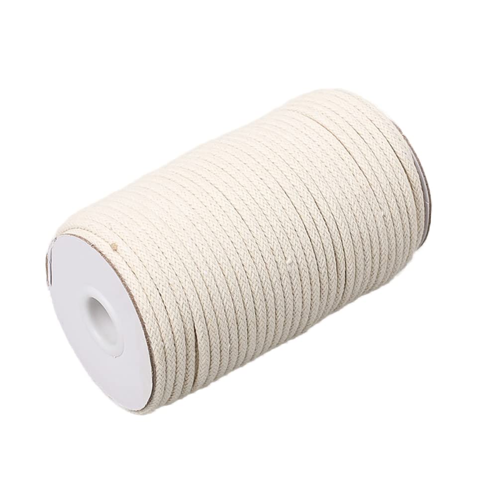Cotton Rope 5mm, Macrame Cord 5mm x 50 Yards Cotton Cord Macrame Rope Macrame String Macrame Yarn for DIY Crafts Sewing Quilting Crocheting Knitting