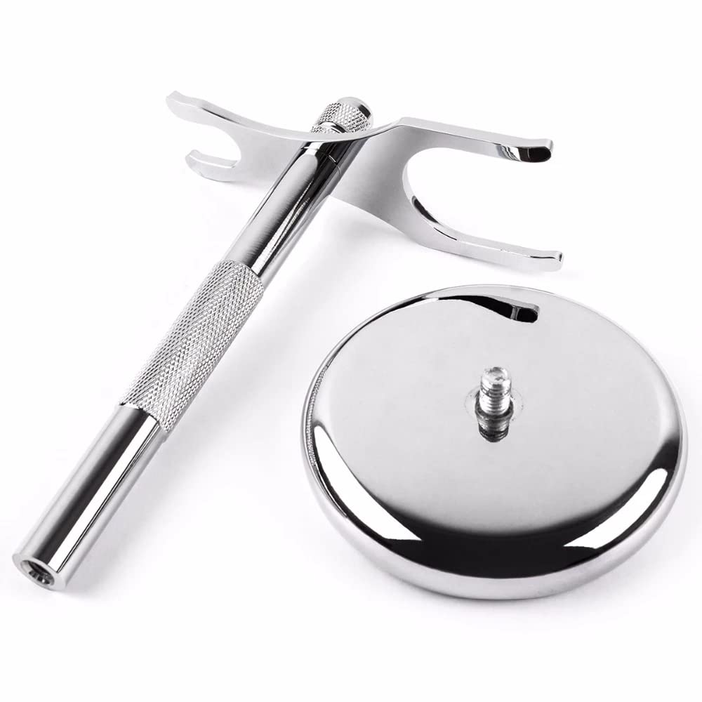 Porta rasoio Pratico supporto for pennello da uomo for rasoio, porta pennello da barba in acciaio inossidabile argento moda, kit portatile for supporto for rasoio maschile migliore
