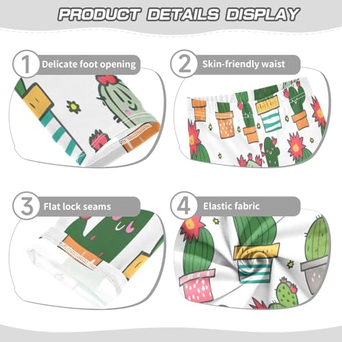 Bolaz Toddler Girls Leggings Printed Yoga Pants Leggings Cute Cactus for Kids3