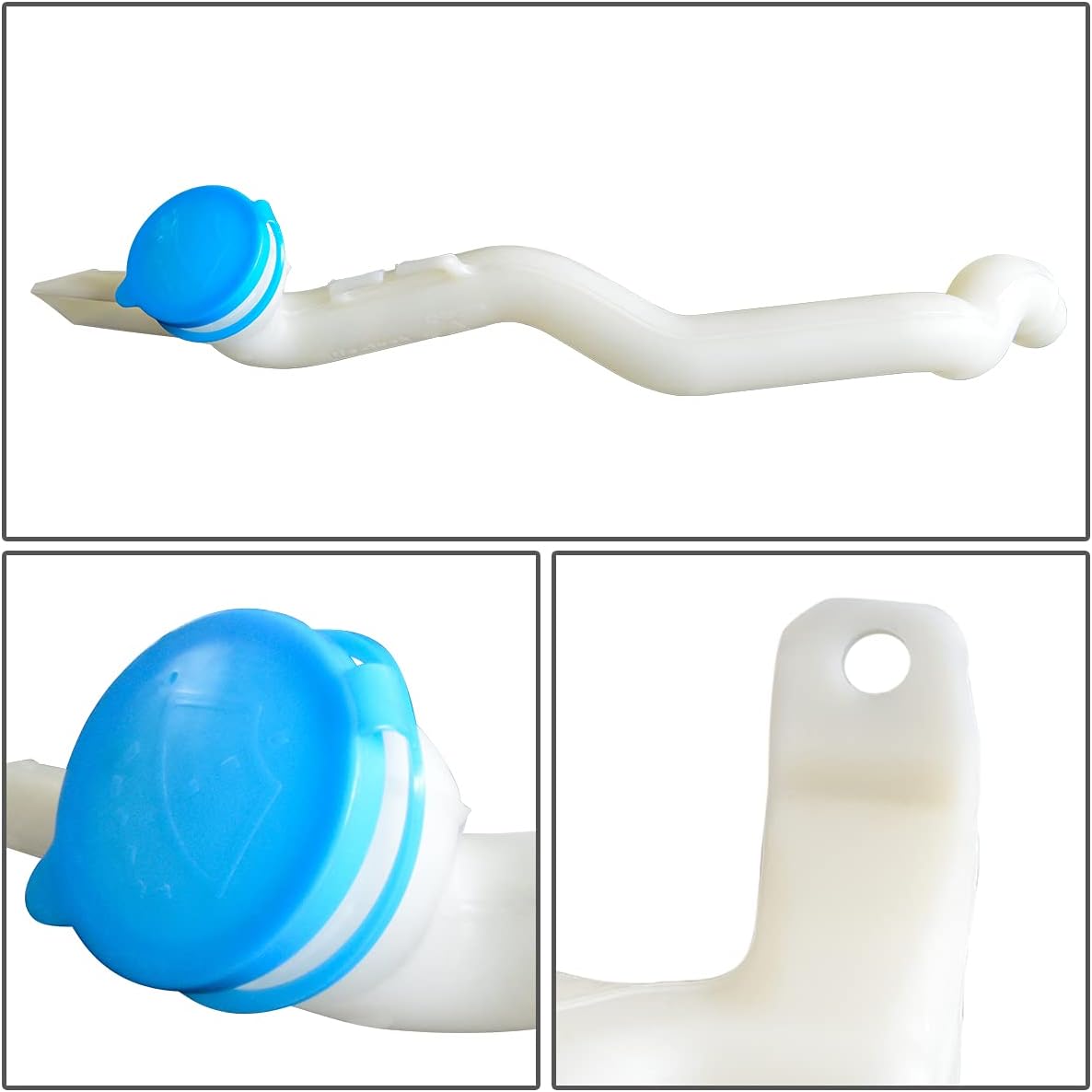 Auto Dynasty HO1288226 Factory Style Car Windshield Washer Reservoir Tank - Reservoir Cap | Filler Tube | Washer Fluid Pump - Compatible with Honda Civic Japan Sedan Model 16-19, White