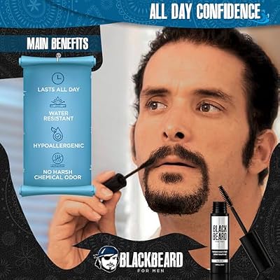Blackbeard for Men Formula X Beard Color, Seasoap Anti-Aging Bar Soap & Seaspray, 3 Hypoallergenic Beard Color (Light/Medium Brown), 1 Natural Face & Body Soap, 1 Hair Volumizer with Biotin & Caffeine