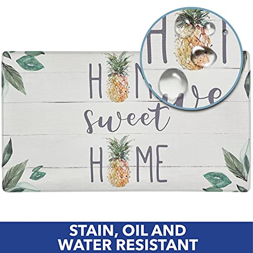 Sohome Cozy Living Anti-Fatigue Kitchen Mat, Pineapple Themed Kitchen Runner Rug For Floor, Non Slip, Stain Resistant, Easy Clean, 1/2 Inch Thick Comfort Chef Mat, 18" X 55", Home Sweet Home #TOP2