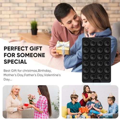 Support de carte de téléphone avec ventouse en silicone adhésif pour iPhone et Android