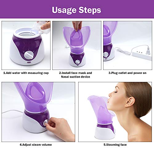 Buy VECH Nano Ionic Facial Steamer Warm Mist Face Steamer for