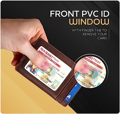 Money Clip Leather Wallet For Men Slim Front Pocket RFID Blocking with Super Strong Magnetic4