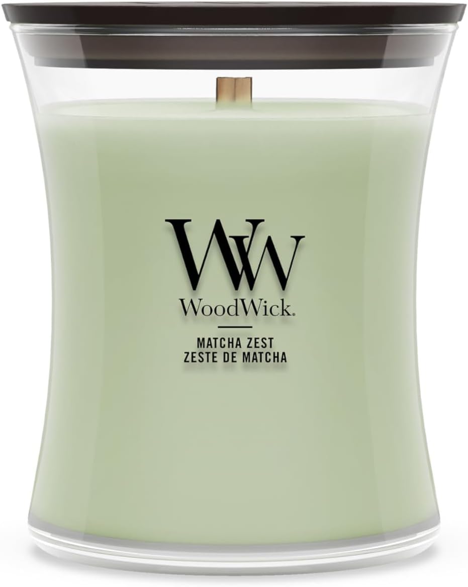 WoodWick | Medium Candle | Matcha Zest | Great Gift for Women