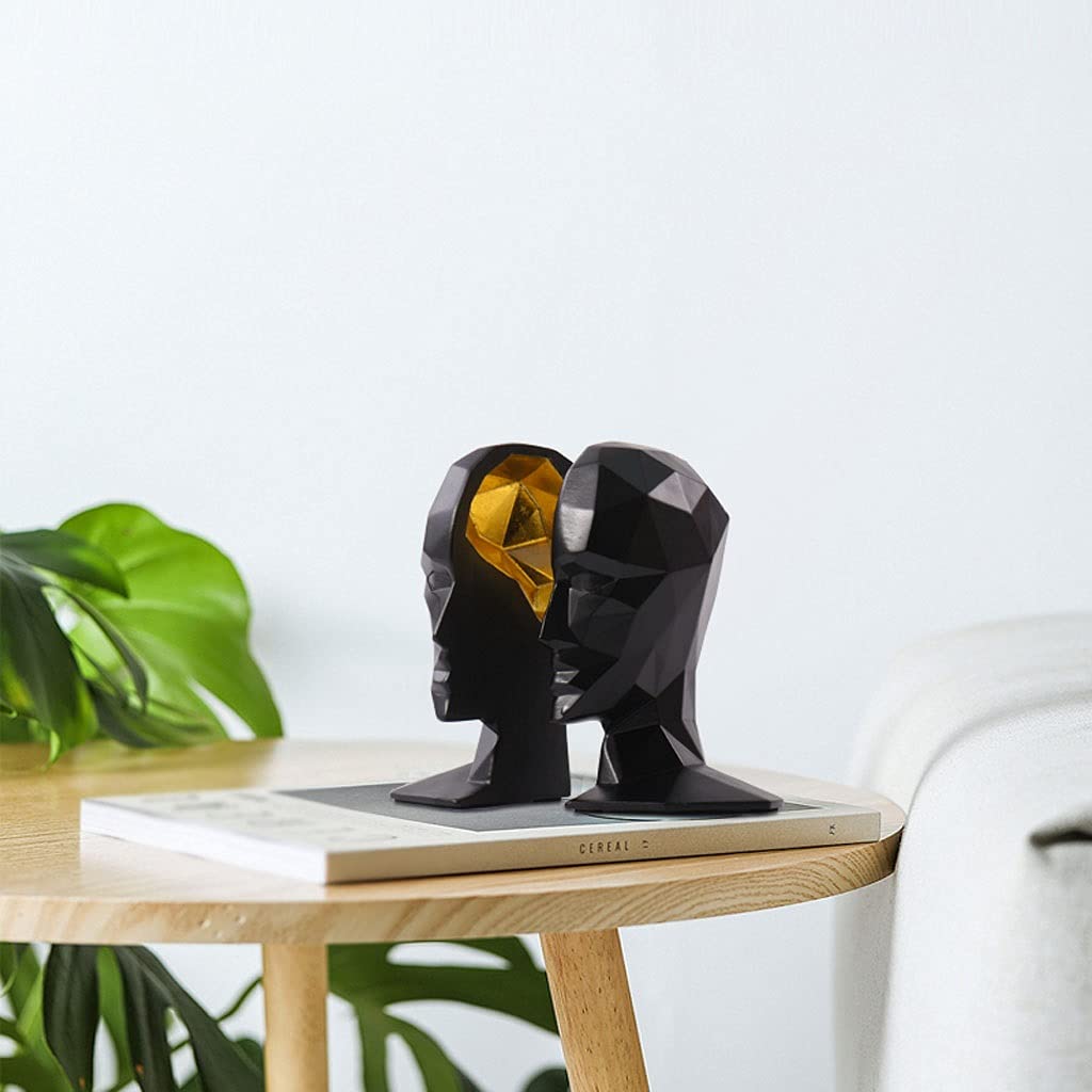 Sujetalibros Carácter Estatua Sookends Bookshelf FRP FRP Heavy Anti-Movimiento Felicitación Escultura Arte Libro Finalizar, usado para la oficina Sala de estar Decoración de comedor Sujetalibros decor