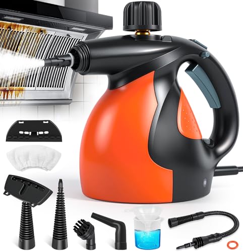 DeeprBlu Limpiador a Vapor Portátil, 1300W Vaporeta Limpieza Hogar con 11 Accesorios, Presurizado Vaporeta de Mano con Cerradura de Seguridad Doble, Limpiador a Vapor para Limpiar Sofá Cocina y Baños DeeprBlu Limpiador a Vapor Portátil, 1300W Vaporeta Limpieza Hogar con 11 Accesorios, Presurizado Vaporeta de Mano con Cerradura de Seguridad Doble, Limpiador a Vapor para Limpiar Sofá Cocina y Baños