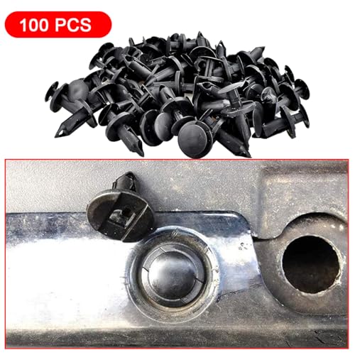 image for Mandark 100PCS Car Bumper Retainer Clips, 8mm Plastic ATV UTV Body Riv