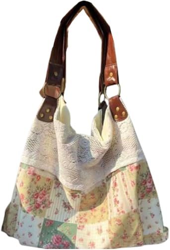 Preppy Totes Cottagecore Floral Canvus Tote Purses Summer 2025 Trendy Y2k Purse Cute Bags Fairy Grunge
