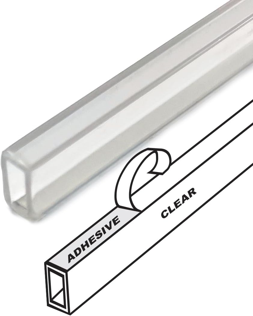 Framer Supply Archival Frame Spacers– White, Black & Clear Bundles, pH Neutral Peel-and-Stick Spacers for Picture Framing & Artwork Protection (3/8" Clear, 60ft Bundle (12 x 5' Sticks), 12, Pack)