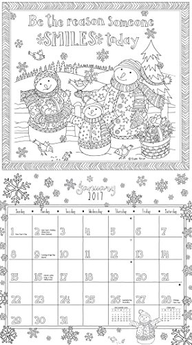 Lang Cheerful Journey 2017 Coloring Wall Calendar By Debi Hron, 12 Months (17991019103) #TOP2