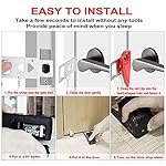 MBBEST Portable Door Lock & Door Stop Alarm,Dual Protection Security Devices Pocket Door Stopper Self Defensey Tools for Hotel Travel Home Apartment House, Red/Black - Image 4