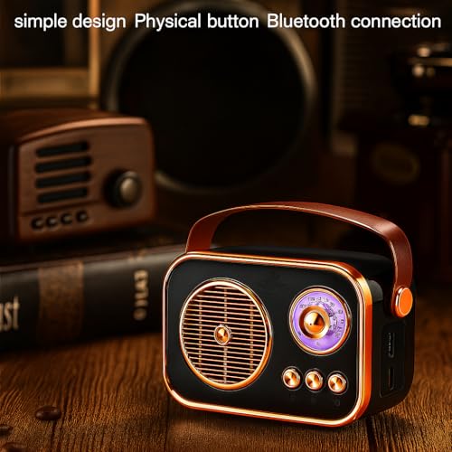 Image of Fire turtle Vintage Bluetooth Wireless Speaker | 10W RMS Loud Sound | Retro Design with Type-C Charging, 8H Battery Backup, USB & AUX Input, Portable Home &