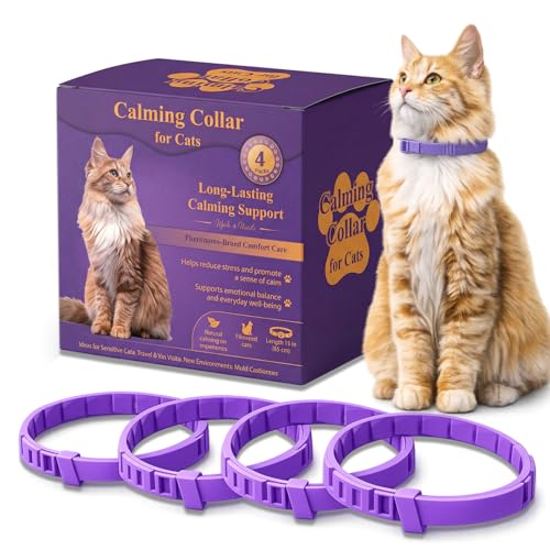 Calming Collars for Cats 4 Pack Ideal for Multi-Cat Homes & Introducing New Pets