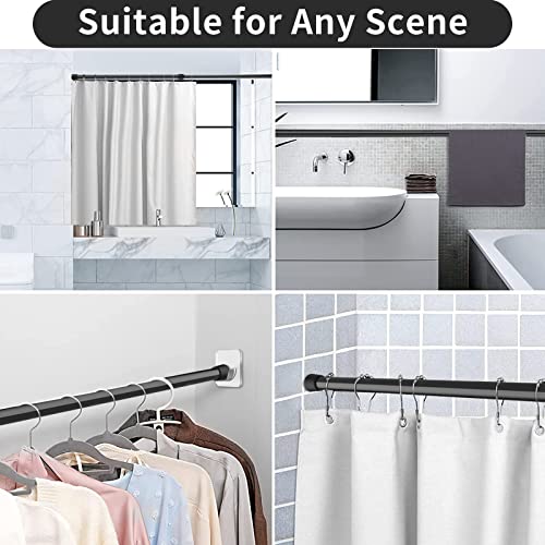 2 Aste Di Tensione A Molla, 60 – 100 Cm, Regolabili In Pressione Espandibile, Colore Nero, Per Cucina, Bagno, Finestra, Casa - 5