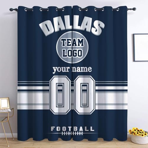 Midkepf Custom Cincinnati Curtains for Bedroom, Personalized Blackout Curtains with Logo Name Number, Custom Drapes for Windows Living Room 2 Panels