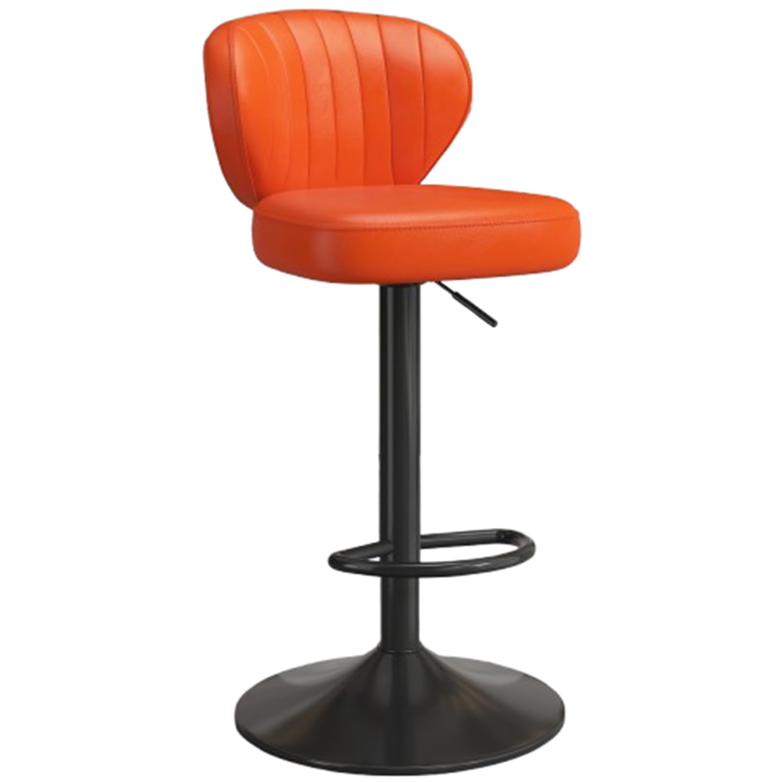 NHDVDVAV Modern Swivel Bar Stools with Backrest and Footrest,Leather Upholstered Counter Height Barstools,Chairs for Bar, Counter, Kitchen and Home,A