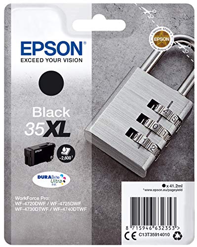 Epson Encre 35XL Noir cartouche haute capacité Alarme pour imprimante jet d'encre