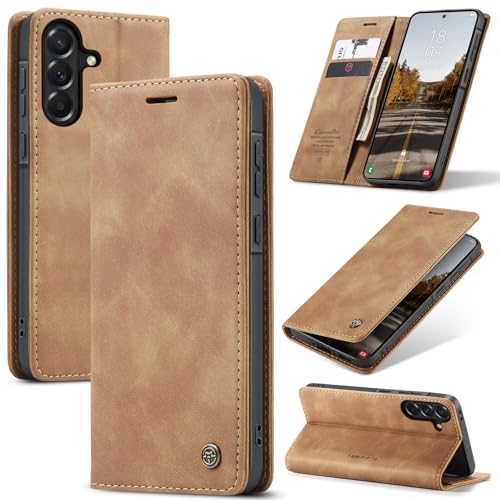 Monweicz Handyhülle Premium Lederhülle Klappbar Flip Case Tasche Magnet Kartenfach Standfunktion Klapphülle Schutzhülle