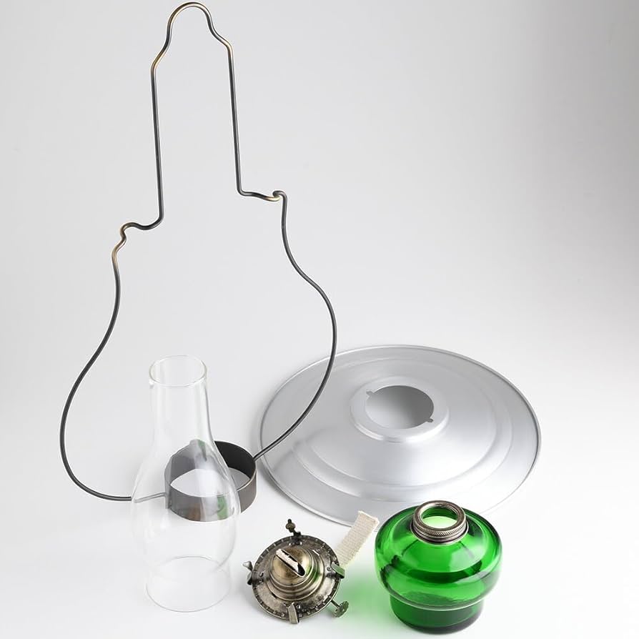 Amazon | (吊りランプ7分芯 銀傘 油壷 グリーン AN)(CIL905