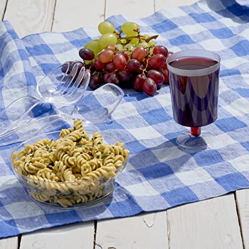 Matana 50 Pc Clear Plastic Wine Glasses With Stem For Parties (6Oz) - Plastic Wine Cups, Wine Goblets Perfect For Wedding, Garden Parties, Indoor & Outdoor Events, Bbq - Bpa Free, Reusable & Recylable #TOP5