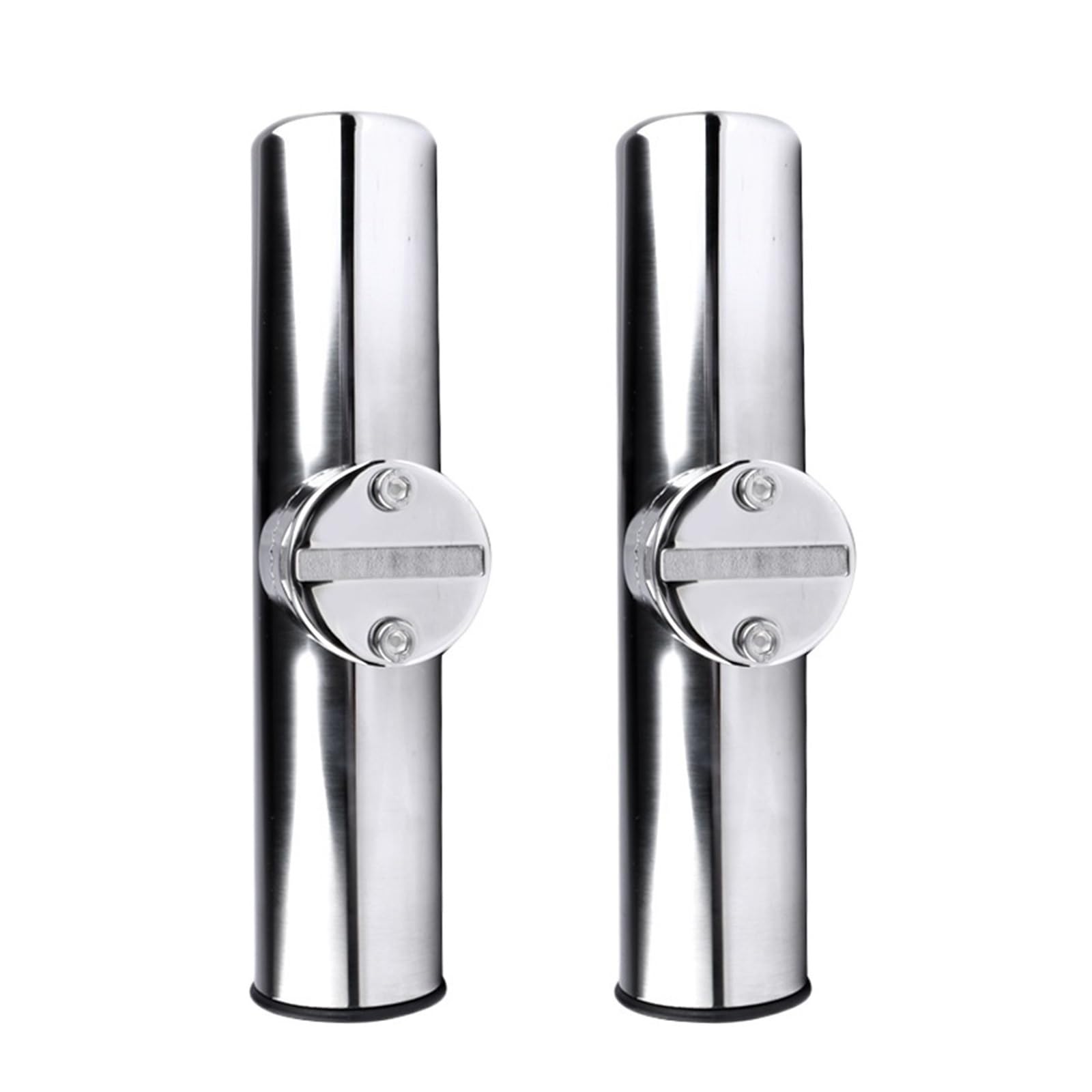 SUBLXPoten Stainless Steel Fishing Rod Holder 2PCS Boat Accessories Marine Stainless Steel Clamp On Fishing Rod Holder Rails 7/8'' To 1'' Tube Yacht Accessorie(Color 1)