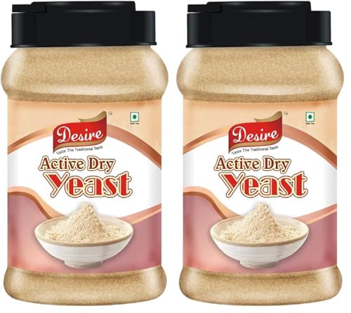 Image of Desire Baker's Active Dry Yeast 500g |Instant Dry Yeast for Baking Bread, Pizza Dough, Cakes & More (Pack of 2)