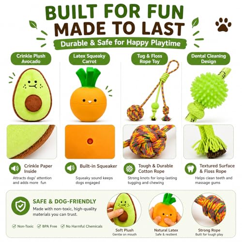 Juguete para perros interactivo set 5 piezas miniatura 5